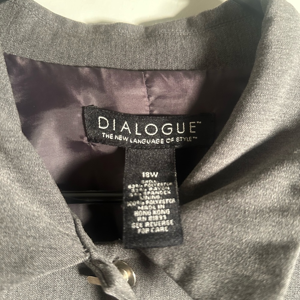 Dialogue Gray Steel Buttoned Jacket - Picture 6 of 6